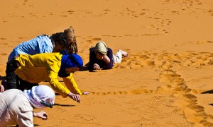 playing on the retreat in morocco